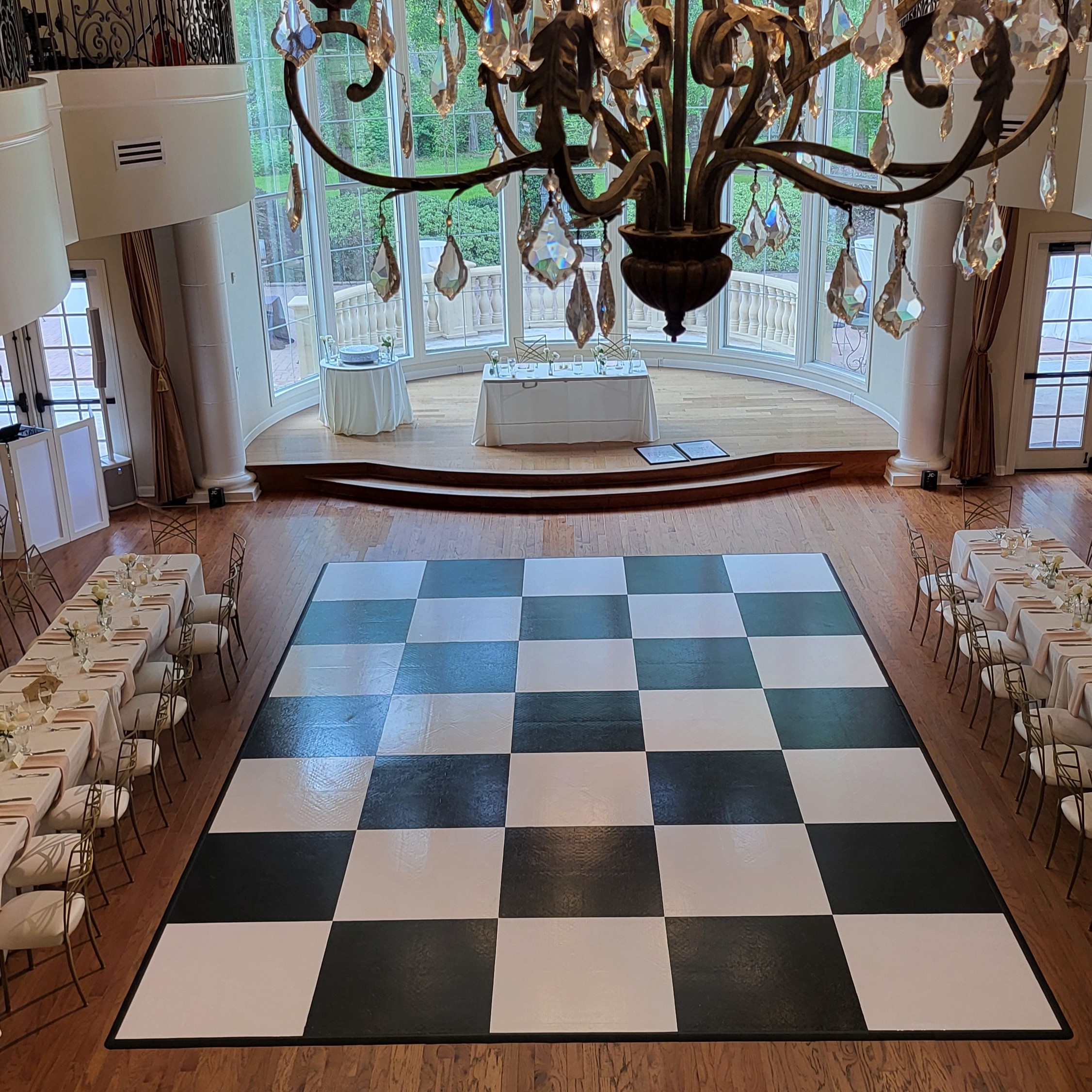 Black and White Checkered Panel Dancefloor 3